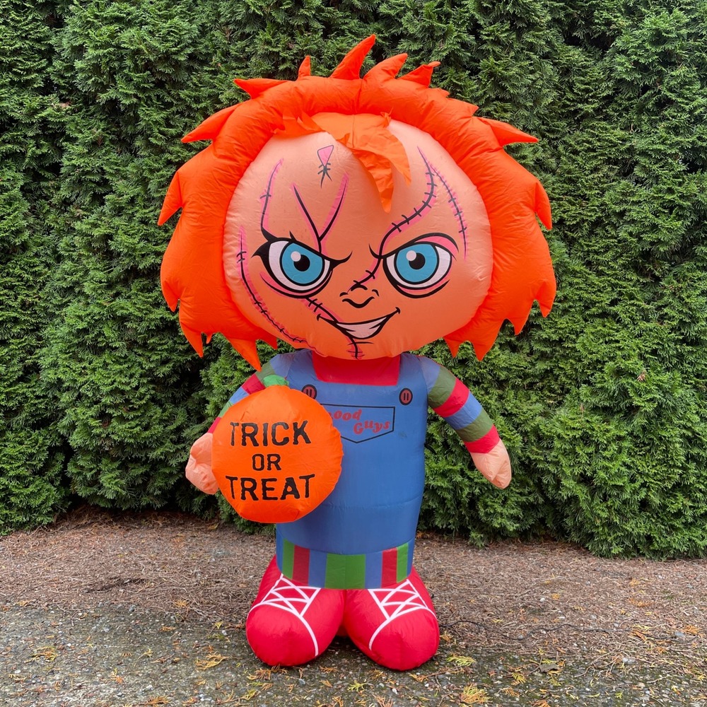 Gemmy Chucky Airblown Inflatable 5ft Halloween Horror Yard Decoration LED Light